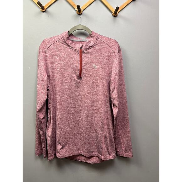 Baleaf Shirt Mens Medium red‎ 1/4 zip pullover back pocket Performance Athletic - Picture 1 of 8